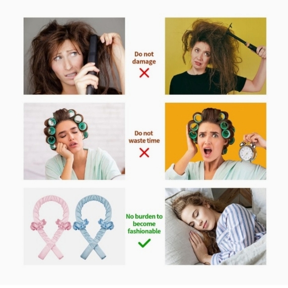 Heatless Hair Curler Wrap Leopard Print TikTok Famous - Picture 6 of 9